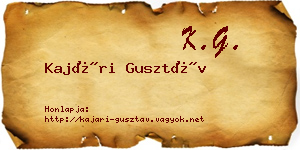 Kajári Gusztáv névjegykártya